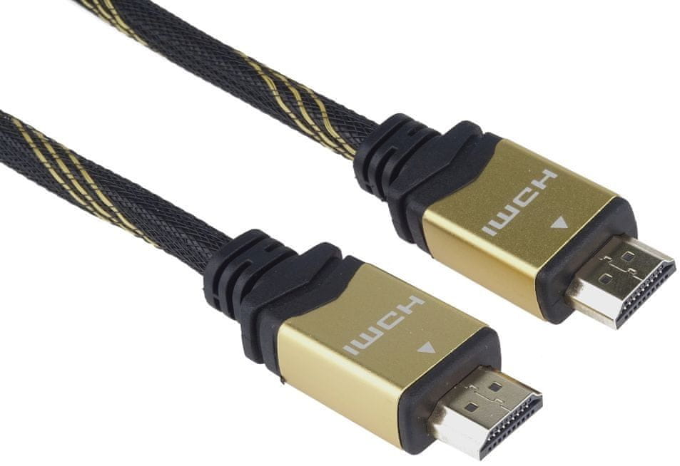 PremiumCord HDMI 2.0 High Speed + Ethernet prepojovací kábel HQ, pozlátené konektory, 1,5 m (KPHDM2Q015)